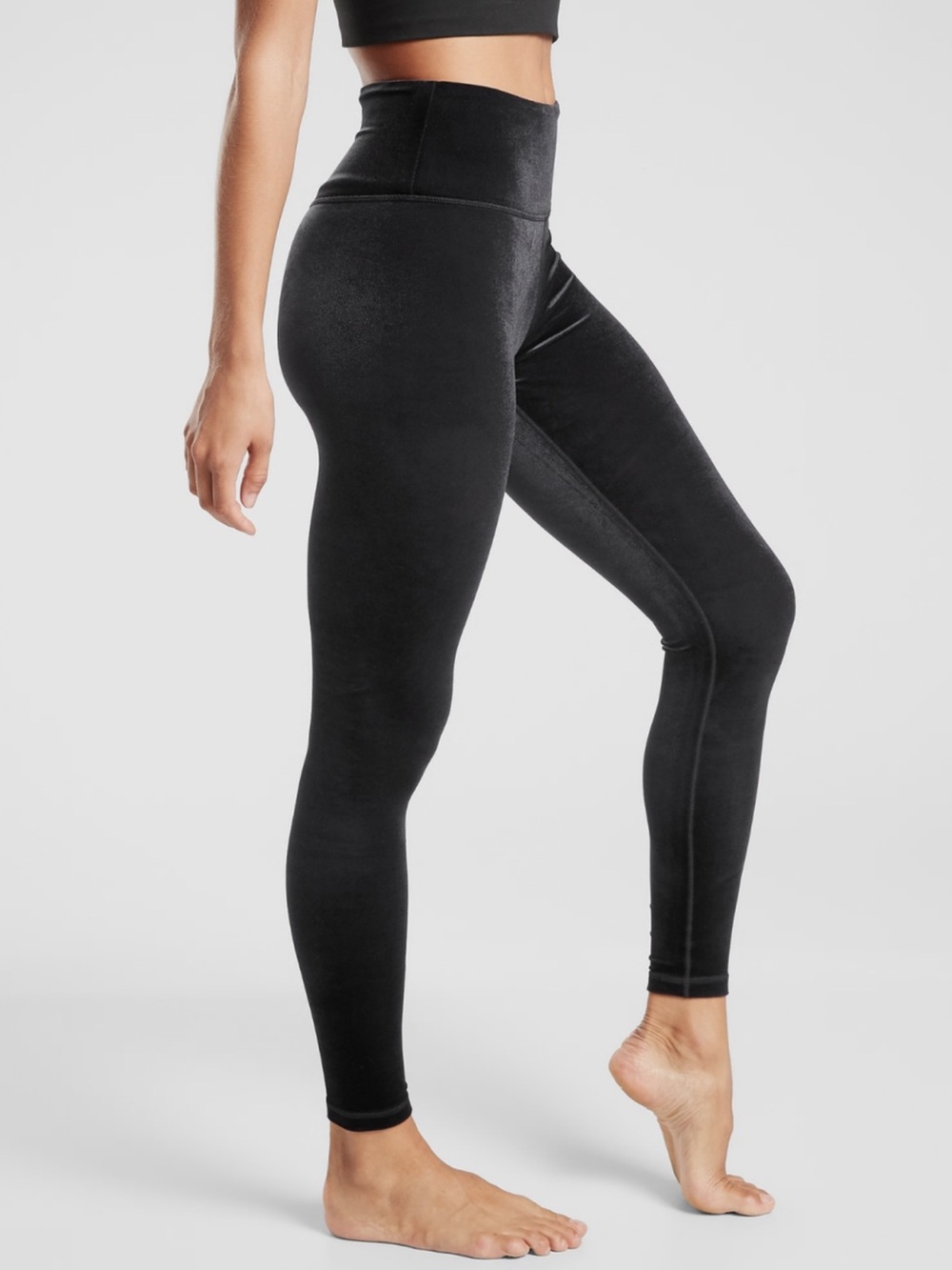 ATHLETA S Black ELATION VELVET TIGHT